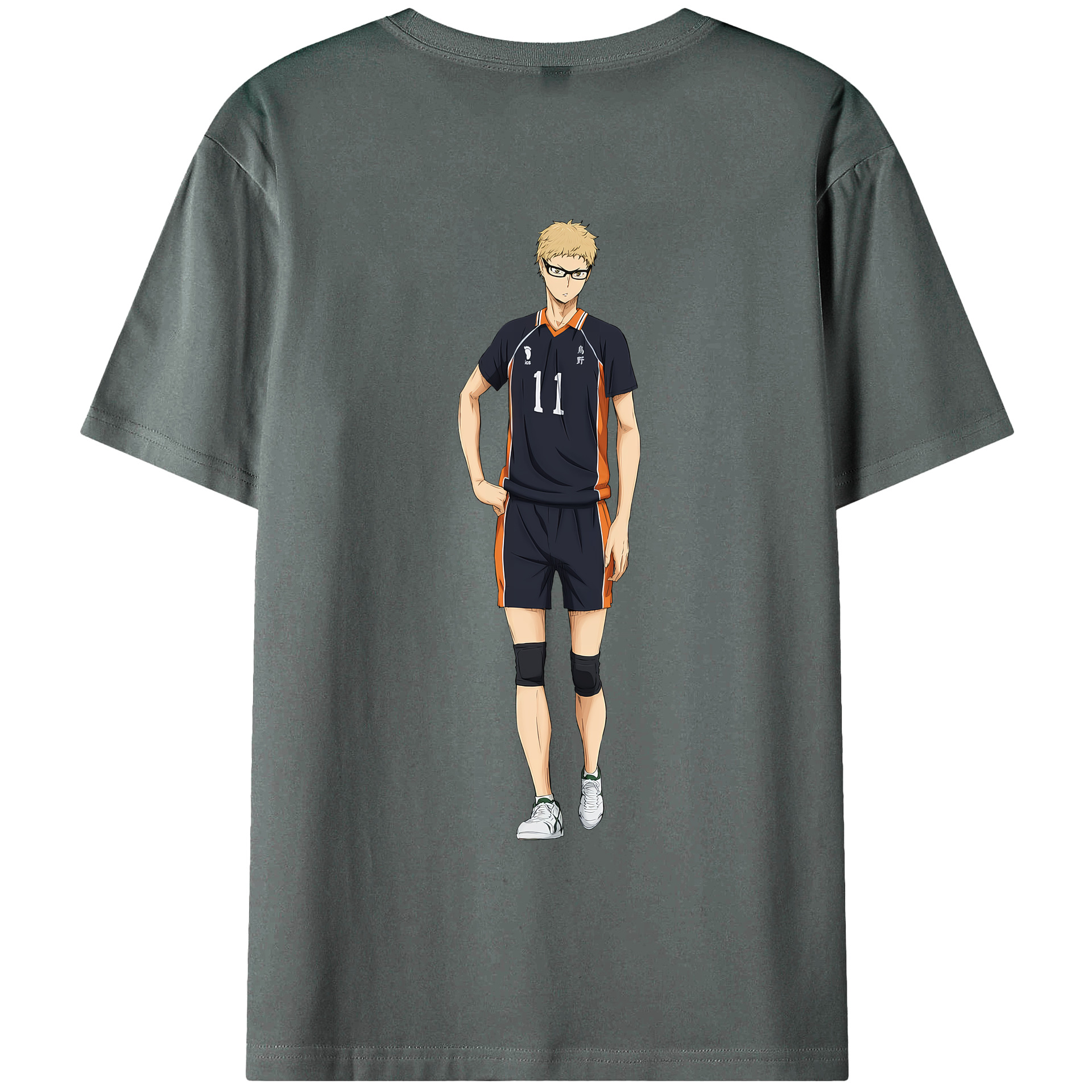 （画像用） ハイキュー!! Haikyu!! 綿100％ メンズ半袖Tシャツ（バックプリント） 通気性